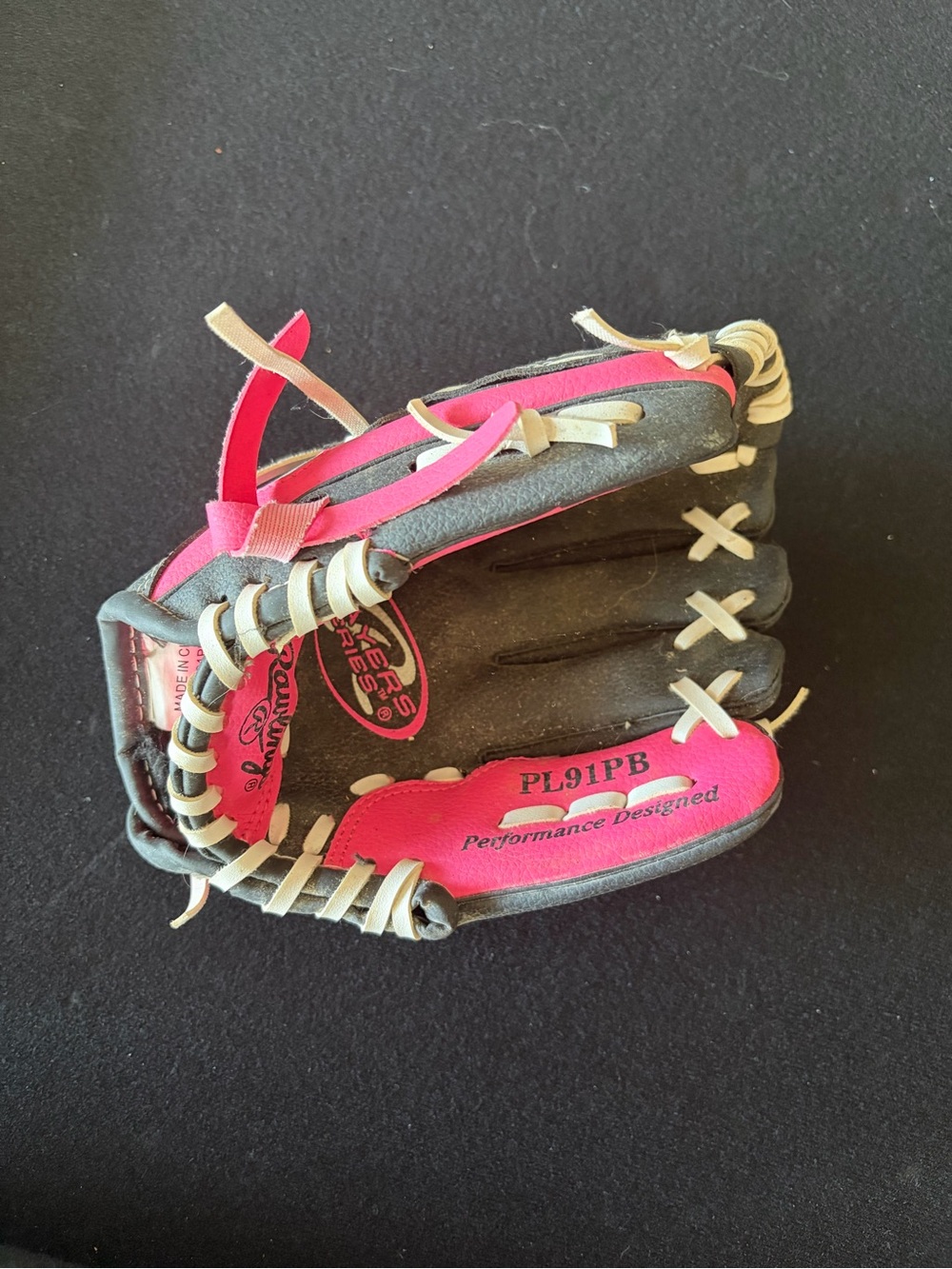 Youth Softball Glove PL91PB Black & Pink